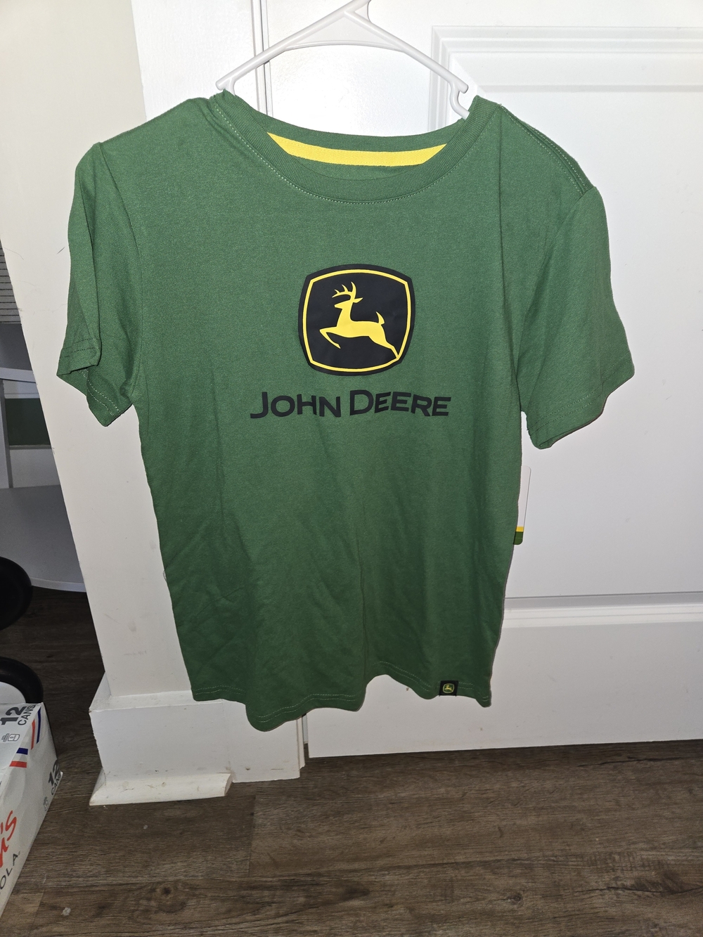 John Deere Green Short Sleeve Logo Tee with Yellow Accent